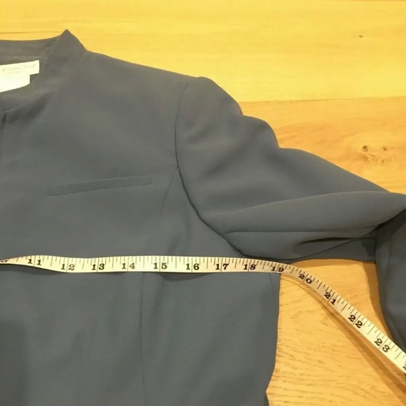 Worthington Petites Suit Jacket Blazer Size 8 Dark Blue - Picture 6 of 7